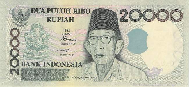 Indonesien 20.000 Rupiah 2001 p138d